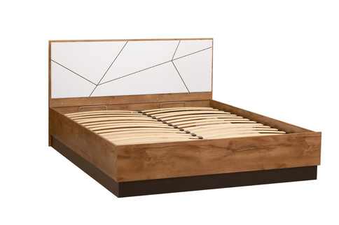 Кровать 54.15 с ортопед. осн. Гамма (таксония/черный/белый)