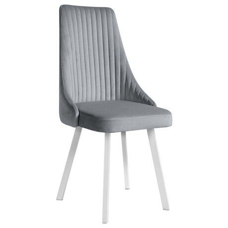Стул Олмеко Лион (велюр тенерифе грей/белый)