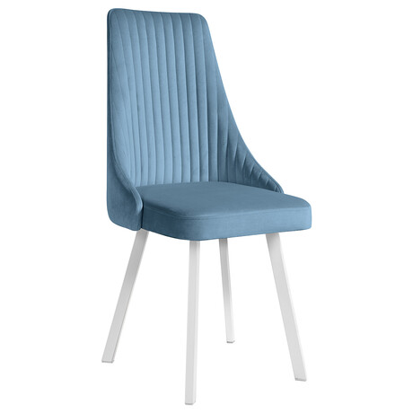 Стул Олмеко Лион (велюр тенерифе дасти блю/белый)
