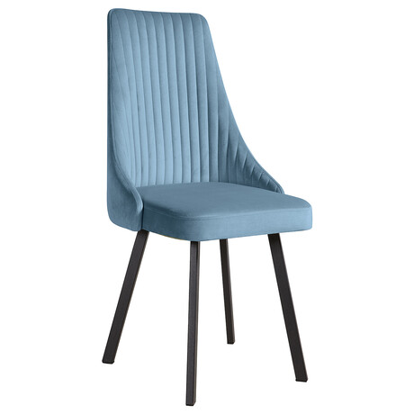 Стул Олмеко Лион (велюр тенерифе дасти блю/черный)