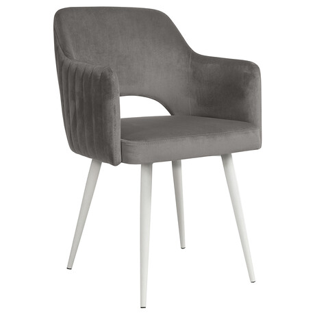 Стул Олмеко Берта (велюр тенерифе стоун/белый)