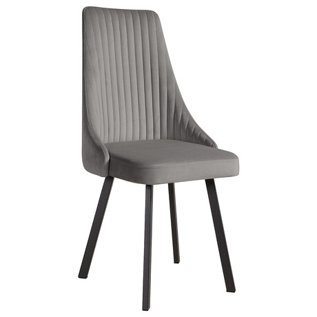 Стул Олмеко Лион (велюр тенерифе стоун/черный)