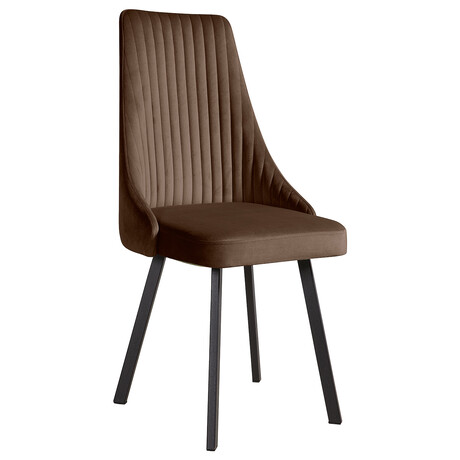 Стул Олмеко Лион (велюр тенерифе шоколад/черный)