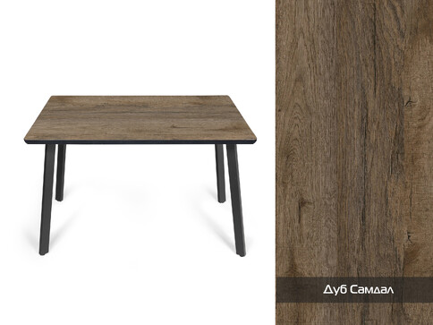 Обеденный стол Милан 01 1100х700 МДФ+пластик кромка эмаль (дуб сандал)