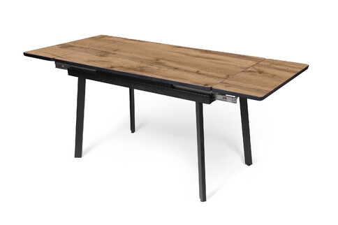 Обеденный стол Гранд 1200х800мм+300мм+300мм МДФ+HPL пластик кромка эмаль (дуб вотан)